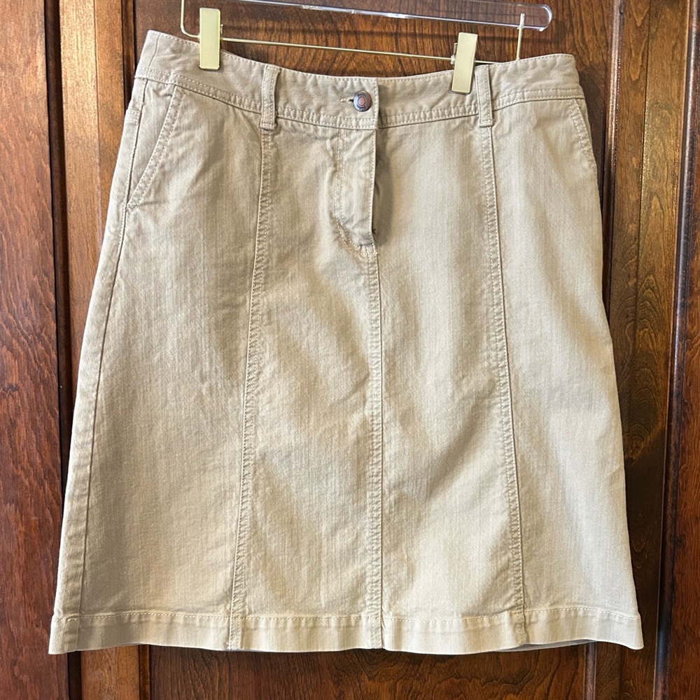 Boden Tan A-Line Skirt